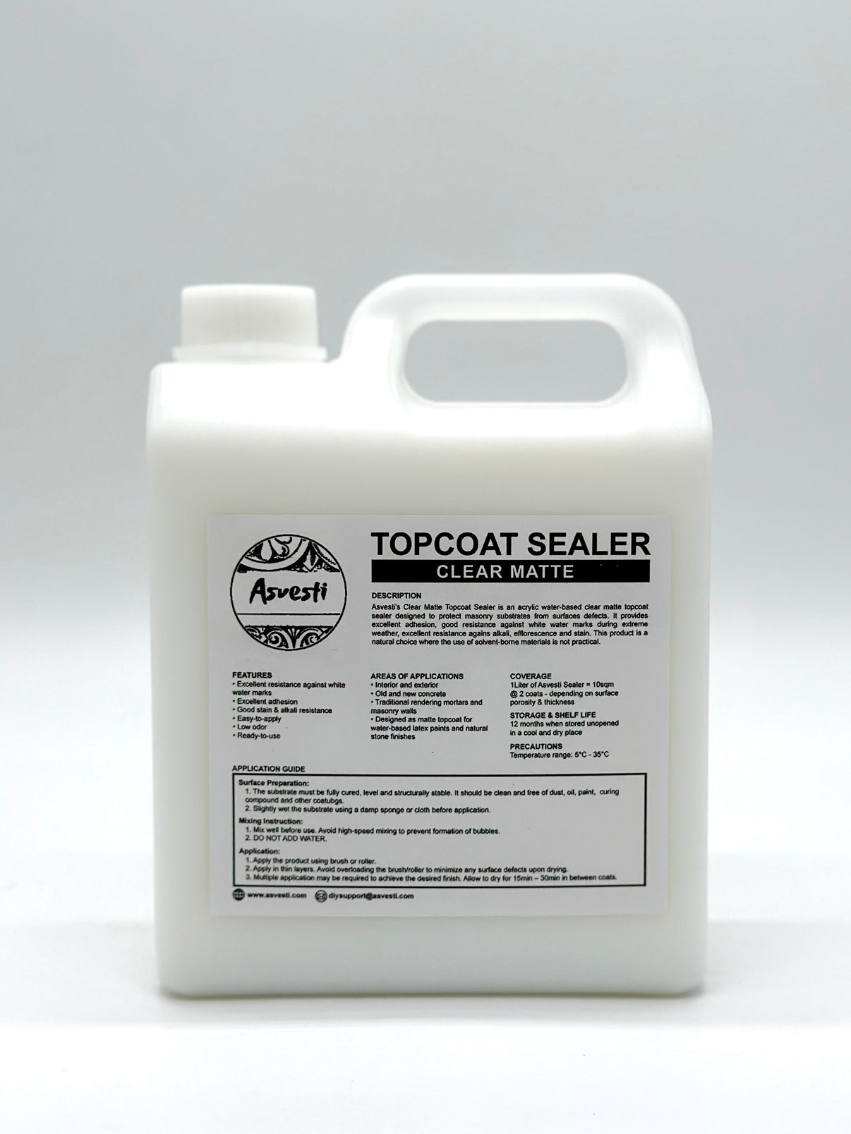 Clear Matte Topcoat Sealer Asvesti